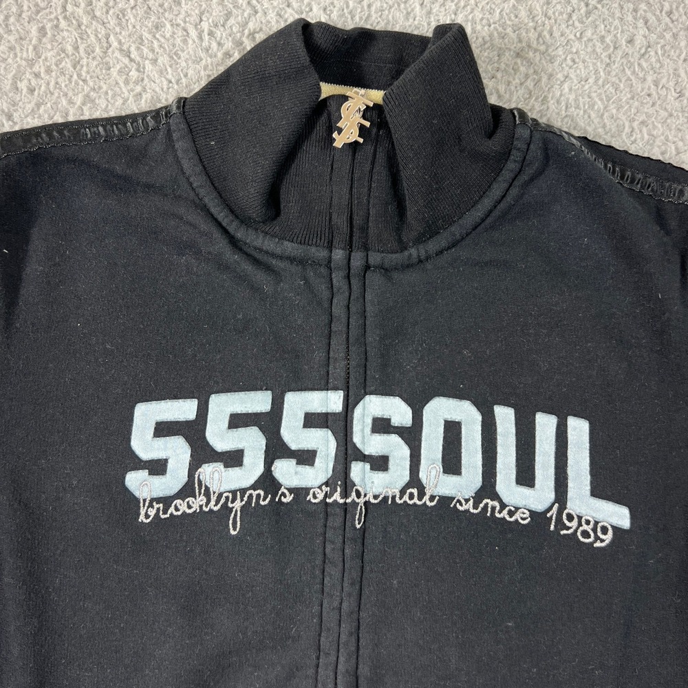 Triple Five Soul Jacket Women's Small Black Zip Mock Neck Streetwear VTG NWT - Picture 3 of 9